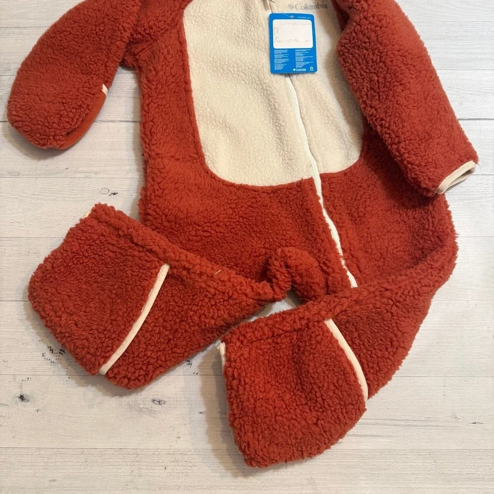 Columbia baby‎ Sherpa fleece fox bunting 18/24 months NEW